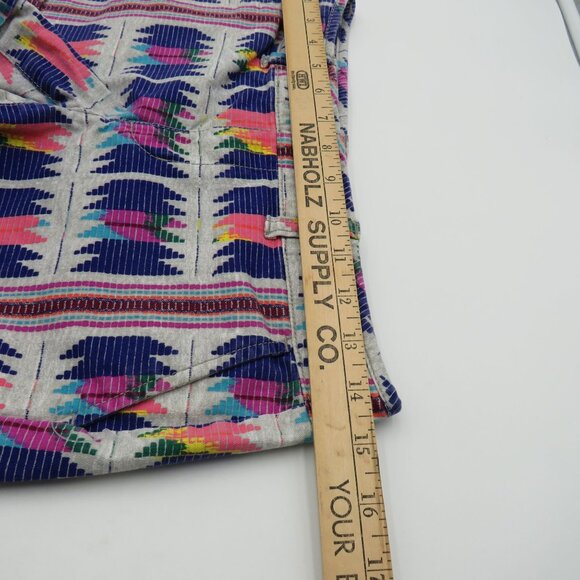 American Eagle Shorts Womens Size 0 Stretch Midi Shorts Aztec Print Short Booty - Picture 7 of 10